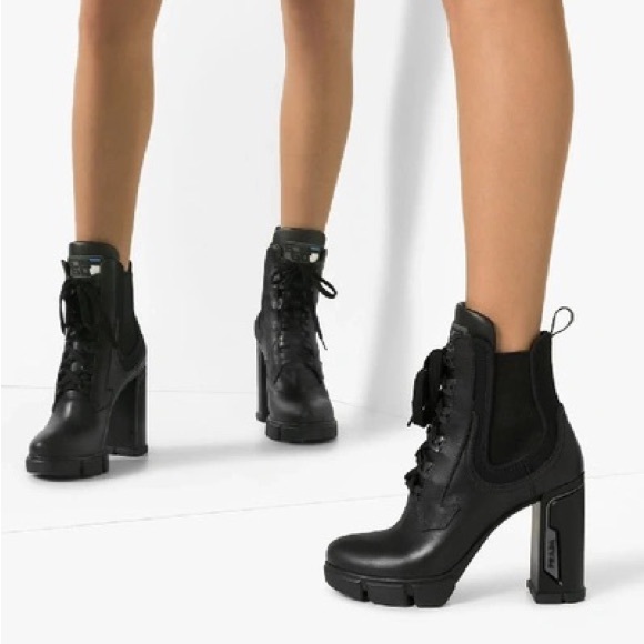 Prada Chunky Heeled Neoprene Ankle Boots BRAND NEW - Picture 7 of 7